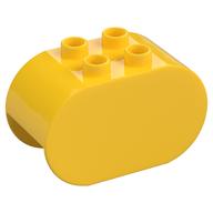 Duplo Stein 2 × 4 × 2 abgerundet Enden Gelb