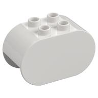 Duplo Brick 2 × 4 × 2 Rounded Ends White