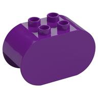 Duplo Stein 2 × 4 × 2 abgerundet Enden Lila