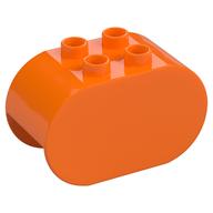 Duplo Brick 2 × 4 × 2 Rounded Ends Orange