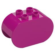 Duplo Brick 2 × 4 × 2 Rounded Ends Magenta