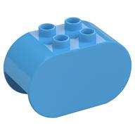 Duplo Brick 2 × 4 × 2 Rounded Ends Medium Blue