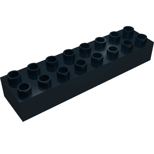 Duplo Brick 2 × 8 Black