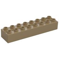 Duplo Brick 2 × 8 Dark Tan