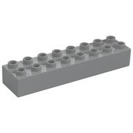 Duplo Brick 2 × 8 Light Bluish Gray