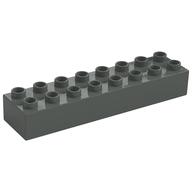Duplo Stein 2 × 8 Dunkelgrau