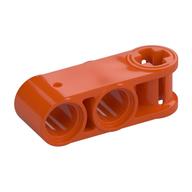 Technic Axle and Pin Connector Perpendicular 3L with 2 Pin Holes Reddish Orange