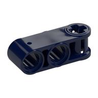 Technic Axle and Pin Connector Perpendicular 3L with 2 Pin Holes Dark Blue