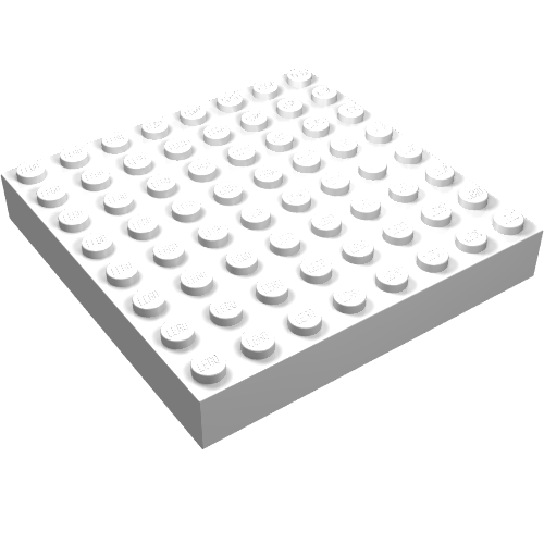 Brick 8 × 8 White
