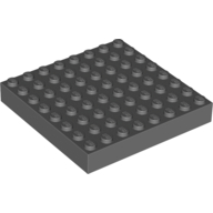 Stein 8 × 8 Dunkelblaugrau
