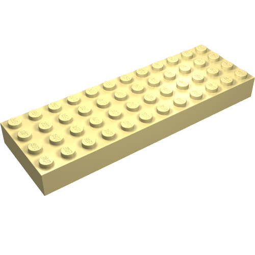 Brick 4 × 12 Light Yellow