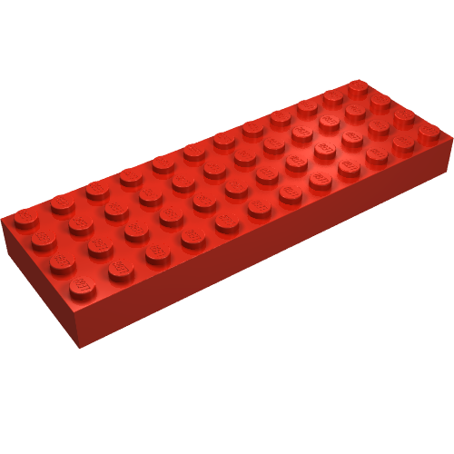Brick 4 × 12 Red