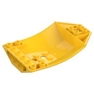Brick Wedged, Curved Inverted 8 × 6 × 2 Cockpit Yellow