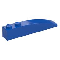Brick Curved 6 × 1 Blue