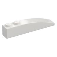 Brick Curved 6 × 1 White
