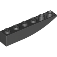 Bogenstein umgekehrt 6 × 1 Schwarz
