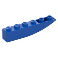 Brick Curved Inverted 6 × 1 Blue