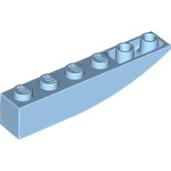 Brick Curved Inverted 6 × 1 Pastel Blue