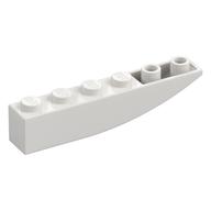 Brick Curved Inverted 6 × 1 White