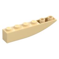 Brick Curved Inverted 6 × 1 Tan