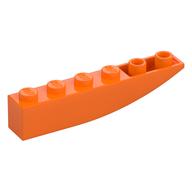 Brick Curved Inverted 6 × 1 Orange