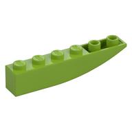 Brick Curved Inverted 6 × 1 Lime