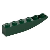 Brick Curved Inverted 6 × 1 Dark Green