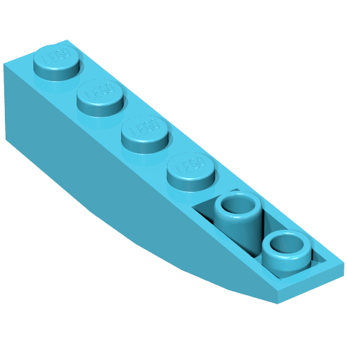 Brick Curved Inverted 6 × 1 Maersk Blue