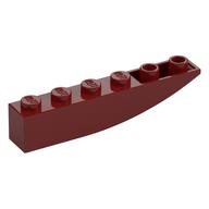 Brick Curved Inverted 6 × 1 Dark Red