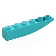 Brick Curved Inverted 6 × 1 Medium Azure