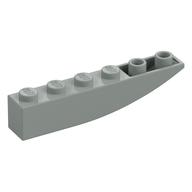 Brick Curved Inverted 6 × 1 Light Gray