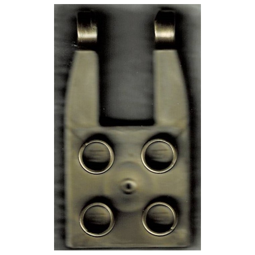 Duplo Plate 2 × 2 with Tow Rope Holder Arms Flat Dark Gold