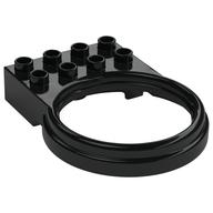 Duplo Plate 2 × 4 with Round Tube Holder Schwarz