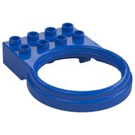 Duplo Plate 2 × 4 with Round Tube Holder Blue