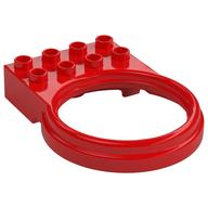 Duplo Plate 2 × 4 with Round Tube Holder Rot