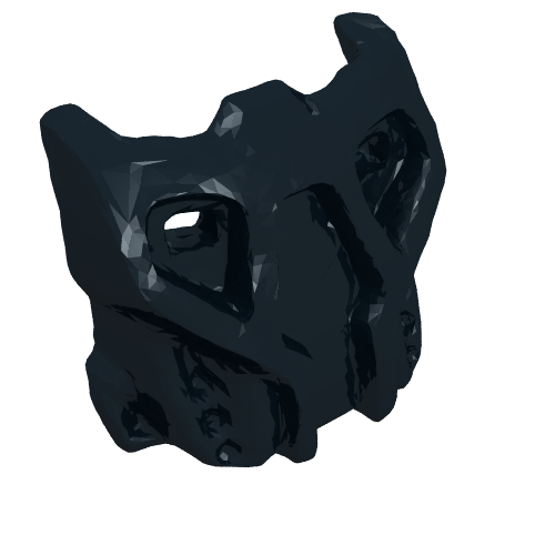 Large Figure Mask Krana Su in Black