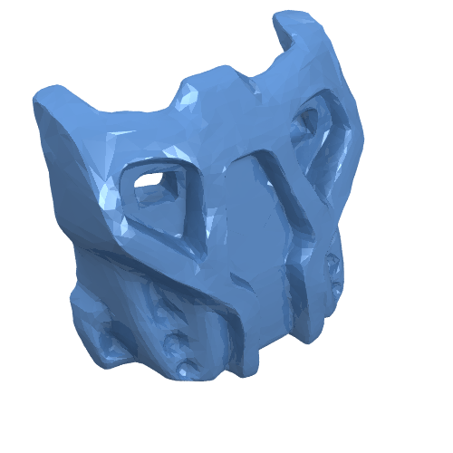 Large Figure Mask Krana Su Medium Blue