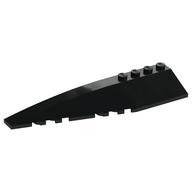 Brick Wedged, Curved 12 × 3 Left Black
