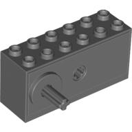 Windup Motor 2 × 6 × 2 1/3 with Raised Shaft Base - Long Axle