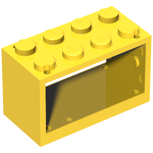 String Reel 2 × 4 × 2 Holder With Closed Studs Yellow