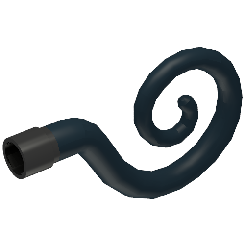 Animal Body Part, Monkey Tail - Curled Schwarz