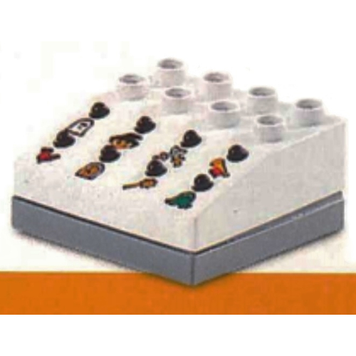Duplo Sound Effects Brick with Dark Gray Base and Castle Sounds White