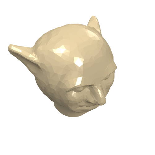 Minifig Head Special, Goblin [Plain] Beige