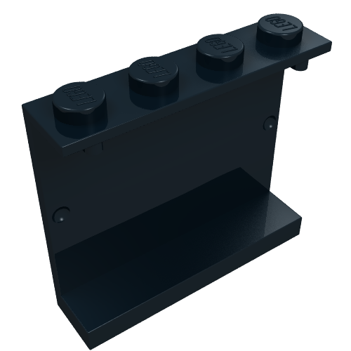 Panel 1 × 4 × 3 [Solid Studs] Black