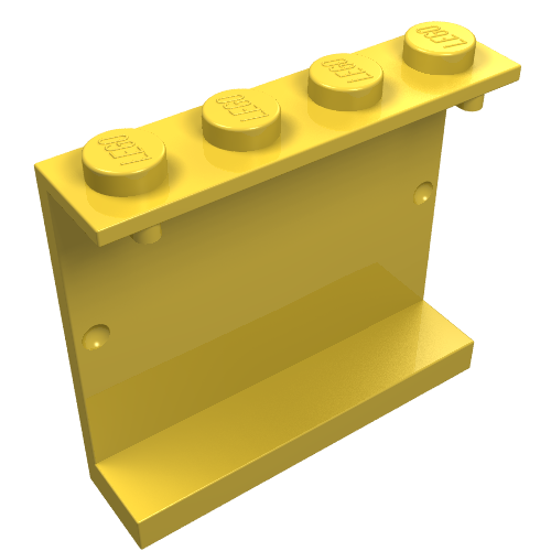 Panel 1 × 4 × 3 [Solid Studs] Yellow