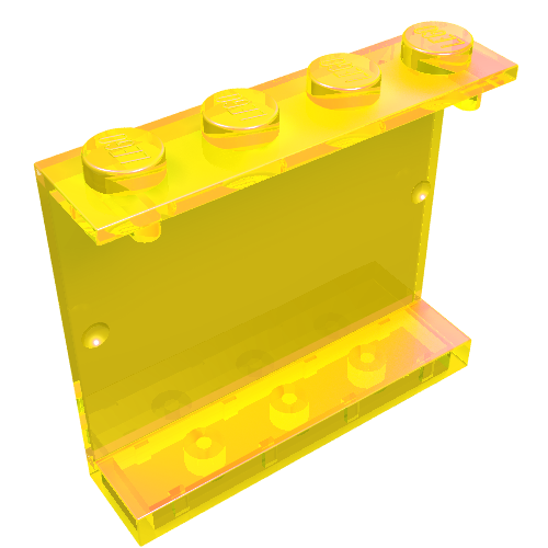 Panel 1 × 4 × 3 [Solid Studs] Trans-Yellow