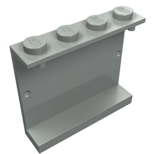 Panel 1 × 4 × 3 [Solid Studs] Light Gray