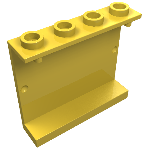 Panel 1 × 4 × 3 [Hollow Studs] Yellow