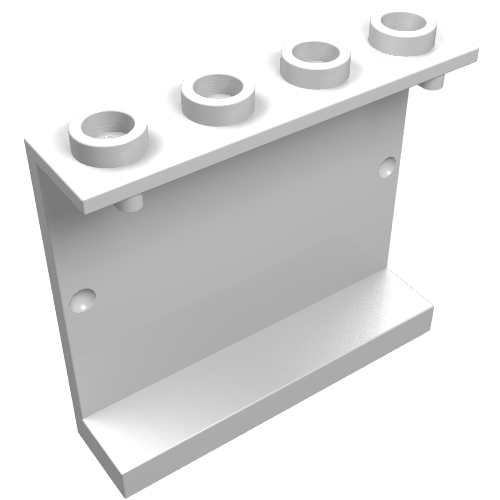 Panel 1 × 4 × 3 [Hollow Studs] White