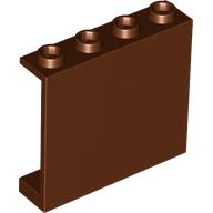 Panel 1 × 4 × 3 [Hollow Studs] Reddish Brown